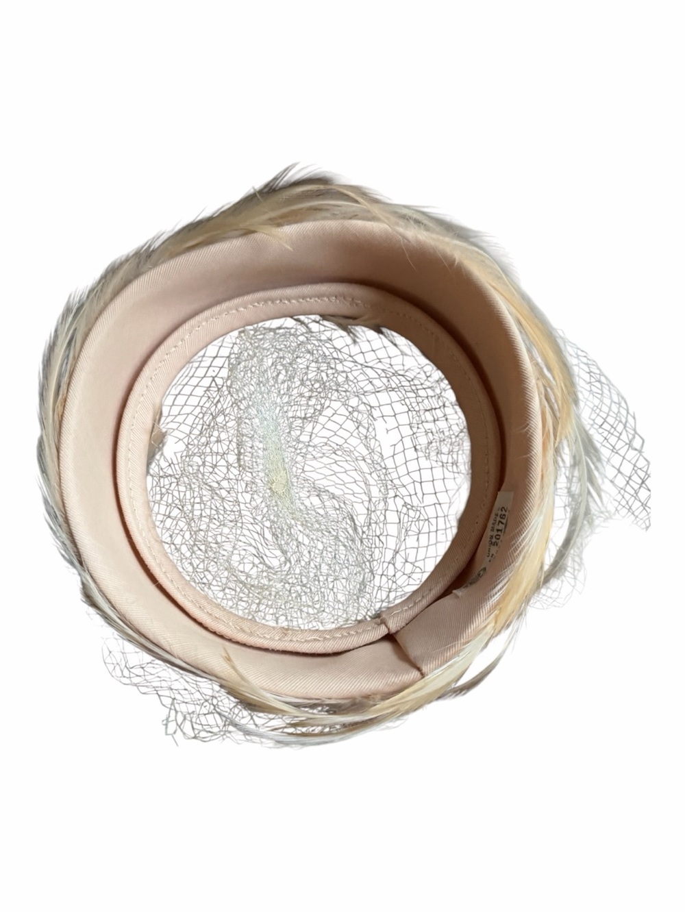 Late 50s/Early 60 UHCMWIU Pale Peach Feather Calot Hat - Picture 6 of 8